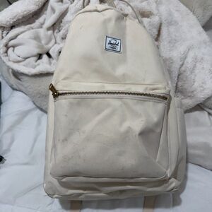 Herschel Cream Backpack with Front Pocket